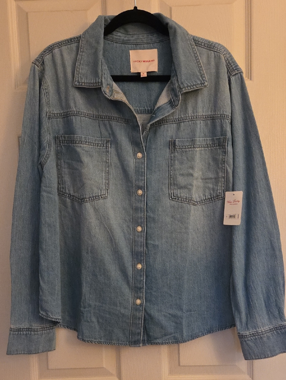 NWT Lucky Brand Denim Shirt Sz XL